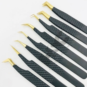 High Quality <b>Tweezer</b> Private Logo Stainless Steel Eyelash Extension <b>Tweezers</b> mink Volume Tip Applicator Sustainable <b>Tweezers</b> - Product Image 5