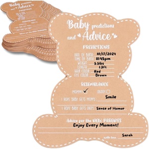 Baby Shower Advice Cards - Retro Daisy Design With 50 Cards & Sign For Guest Predictions & Wishes
