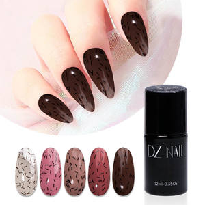 थोक 15 मिलीलीटर काले छिड़क ग्लिटर नाखून अर्ध-मिश्रित नाखून कला डाय डिजाइन गैर विषैले त्वरित सूखा आसानी से सूक शीर्ष कोट नाखून जेल - Product Image 1