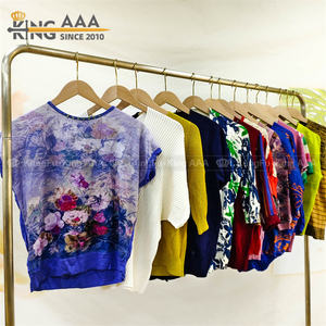 เสื้อสเวตเตอร์ถักโครเชต์แขนสั้นของผู้หญิงเสื้อถักผ้าฝ้ายสไตล์คุณแม่เสื้อฤดูร้อนผสมก้อนเสื้อผ้า<span class=keywords><strong>มือ</strong></span><span class=keywords><strong>สอง</strong></span> - Product Image 1