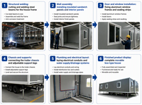 Maison conteneur extensible 40 pieds 20 pieds 30 pieds, maison modulaire préfabriquée 2 ou 3 chambres, structure en acier, extension rapide