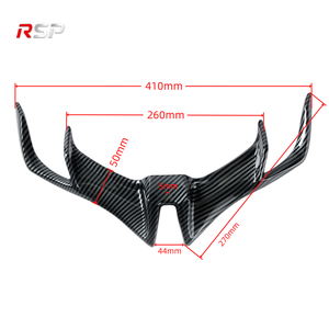Alerón Delantero Aerodinámico Universal V3 de Plástico ABS con Diseño de Aleta de Tiburón para Motocicletas de Calle - Product Image 3
