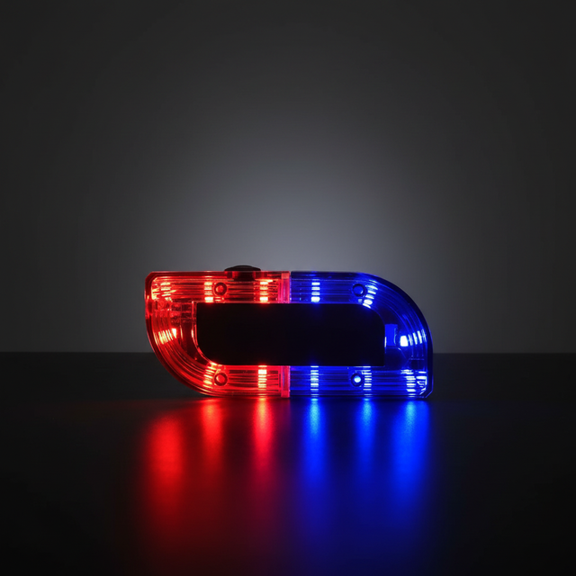 Red and Blue Whistle Flashing Light USB Rechargeable Shoulder Strobe Warning Light