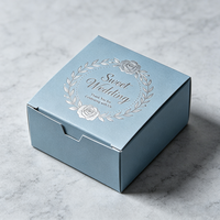 Boîte à dragées de mariage personnalisée de luxe avec estampage à chaud, production en 72h, boîte à bonbons en carton imperméable, vente en gros
