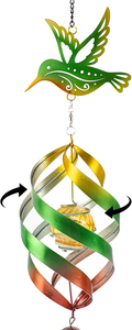 <span class=keywords><strong>Tourne</strong></span>-<span class=keywords><strong>vent</strong></span> solaire en forme de colibri, luminaire solaire suspendu pour <span class=keywords><strong>jardin</strong></span>, carillon éolien en métal, art en fer, décoration extérieure pour la maison et la cour - Product Image 2