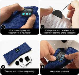 Bandeau de sommeil 2 en 1 pour le confort Casque sans fil Microphone intégré pour votre musique et vos appels Convient aux exercices de <span class=keywords><strong>yoga</strong></span> - Product Image 5