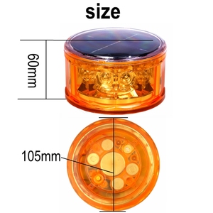 Balise solaire à base magnétique puissante, indice de protection IP66, ABS/PC, visibilité 1000 m, lumière d'avertissement de circulation blanche pour camions et engins lourds - Product Image 5