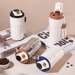 Vaso Térmico de Viaje de Acero Inoxidable de Doble Pared con Pantalla LED Inteligente de Temperatura, Personalizable con Logotipo, 450 ml, con Cuerda - Product Image 5