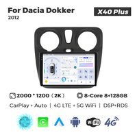 MEKEDE X10 X20 X30 X40 UIS7865 8+128G QLED AKM DSP CarPlay sans fil Android Auto pour Dacia Dokker 2012