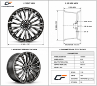 Jantes en alliage forgé CF 18 19 20 pouces 5x100 5x112 PCD compatibles avec Toyota Supra A90 A80 GR86 BRZ personnalisées