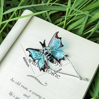 Figurines de papillons en verre colorées faites à la main, mini ornements suspendus, décoration pour la maison, le bureau, le jardin, artisanat en verre animalier, vente en gros