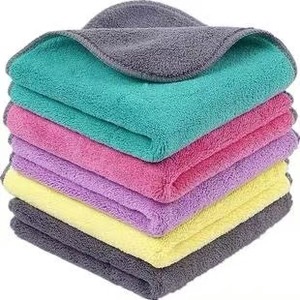 Serviette de nettoyage automobile en microfibre tricotée velours corail Pumi 40*40, séchage rapide, douce, pour usage domestique et lavage de voiture - Vente en gros - Product Image 5