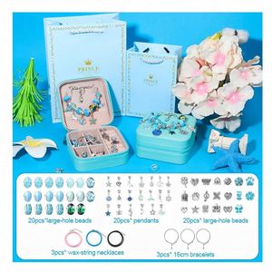 Premium 76pcs DIY Girls Stainless Steel Friendship Bracelet Making Kit Fashion Charms Jewelry Craft Set Colorful <b>Beads</b> for Kids - Product Image 4