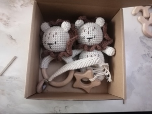 Personalizzato personalizzato personalizzato 100% fatto a mano all'uncinetto piccolo morbido coniglietto farcito set di giocattoli all'uncinetto per il regalo del bambino - Product Image 5