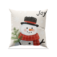Nouvelles Coussins Décoratifs de Noël en Lin et Peluche Courte Imprimée, Motifs Variés, Vente en Gros, pour la Maison et l'Hôtel