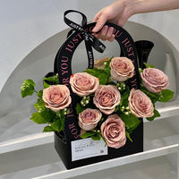 Boîte à fleurs portable avec bouquet de fleurs pliable ajouré pour l'arrangement floral et l'art floral, boîte d'emballage DIY