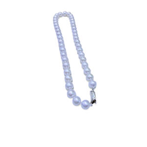 Collar de Perlas de Agua Dulce Naturales de 9-11 mm con Cierre de Plata S925, Redondas, Ligeramente Imperfectas, Brillantes, Cadena para Mamá, Regalo para Abuela - Product Image 5