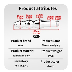 Tapón Anal con Cabezal de Ducha FRRK, Juguetes Sexuales Gay, Tapón Anal Metálico, Juguetes Eróticos, Productos para Adultos - Product Image 2