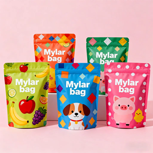 Custom Printed Flexible Holographic Aluminum Foil Child Resistant Odor Smell Proof Mylar <b>Bag</b> for Dry Herbal Botanical - Product Image 1