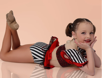 Costume de danse mignon en une seule pièce Stage Boutique, adapté aux petites danseuses, maille à paillettes, jazz, tenue de scène