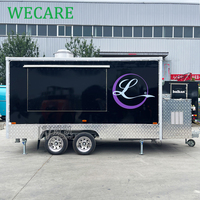 WECARE Bar à café en plein air, cuisine mobile, remorque de restauration entièrement équipée, camion de restauration rapide pour hot-dogs, tacos, pizzas avec cuisine complète