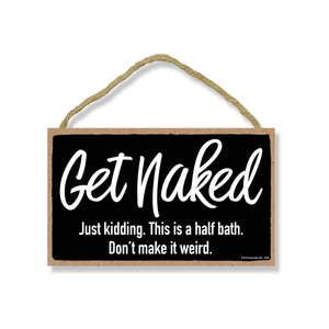 Dấu Hiệu Vui Nhộn Trần Truồng 5 Inch X 10 Inch Treo Tường Nghệ Thuật Trang Trí Vui Nhộn Dấu Hiệu Không Phù Hợp Trang Trí Tường Cho Phòng Tắm - Product Image 4