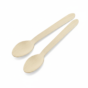 FSC cucchiai di legno biodegradabile Set 30 pezzi posate usa e getta per alberghi posate in bambù scatola di plastica di 108 pezzi - Product Image 2