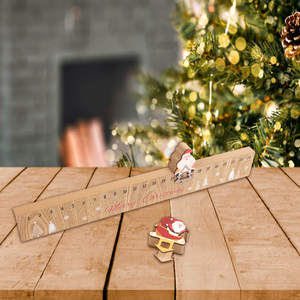 Pafu Ornamento Natalizio da Tavolo in Legno MDF, Calendario dell'Avvento con <span class=keywords><strong>Babbo</strong></span> <span class=keywords><strong>Natale</strong></span> in Slitta - Product Image 6