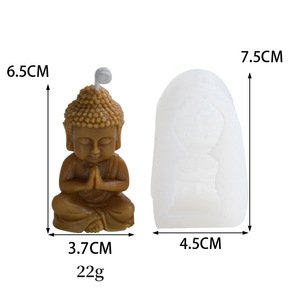 Miniature Buddha Candle Silicone Mold Amitabha Shaped Chinese Elements Handmade Ornament <b>DIY</b> Candle Making <b>Kit</b> - Product Image 5