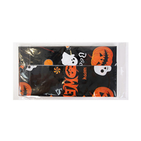 Taplak Meja Plastik Sekali Pakai Bentuk Persegi Panjang Motif Labu Halloween 137x274cm untuk Dekorasi Pesta Halloween