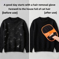Gant de toilettage pour chat double action en PP, conception extra-large et épaissie, élimination efficace des poils, respectueux des tissus cutanés, indispensable pour les animaux de compagnie