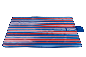 Red and Blue Stripes Outdoor Picnic Blankets <b>Mat</b> Extra <b>Large</b> Waterproof Sand Proof Camping Blankets Lightweight Travel Blanket - Product Image 2