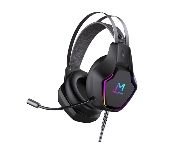 Shenzhen Factory Aikun GH650 PRO RGB Light Noise Cancelling Adjustable Band Wired PS4 Gaming Headset
