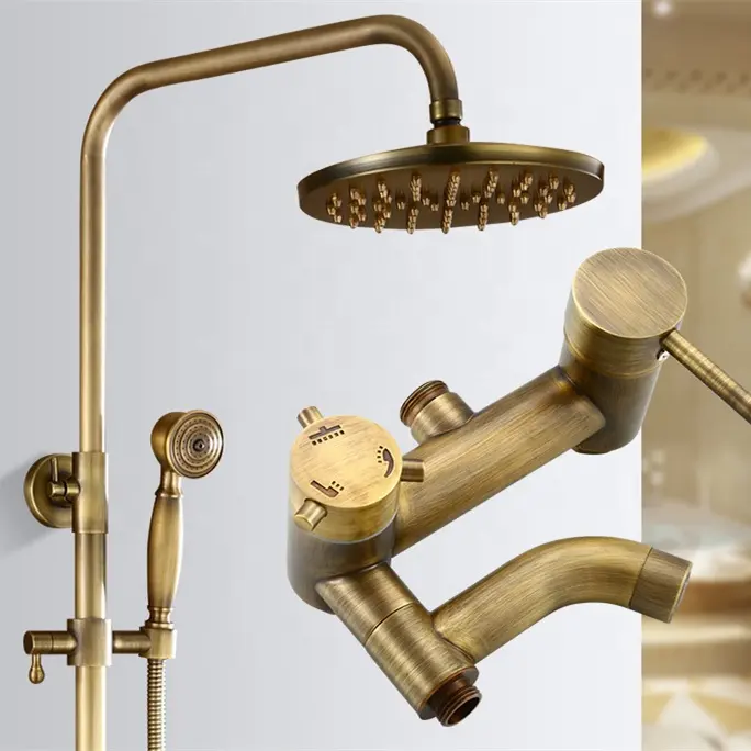 Antique Thermostatic Rain Shower panel Shower Set Contemporary Telephone Shower Faucets