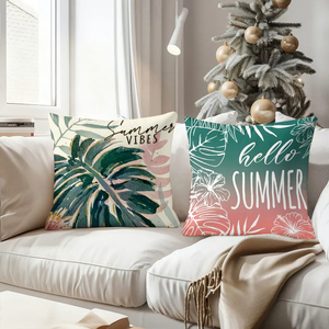 Bantal hias tropis dengan nuansa musim panas dan dekorasi liburan yang meriah di sofa yang nyaman - Product Image 4