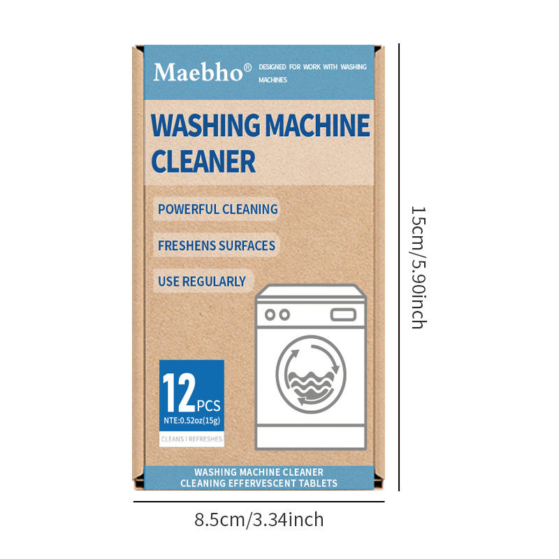 12 comprimés effervescents pour machine à laver