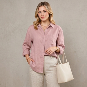 NUOVE Camicette in <span class=keywords><strong>Lino</strong></span> Vintage di Alta Qualità, Vestibilità Comoda e Morbida, Tinta Unita, per Donne, Camicie in Cotone e <span class=keywords><strong>Lino</strong></span>, Design per l'Uso Quotidiano - Product Image 1
