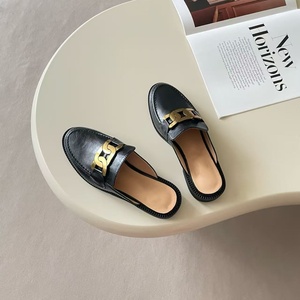 Nouvelles sandales plates de luxe pour <span class=keywords><strong>femme</strong></span>, style mule, avec boucle métallique, collection été - Product Image 4