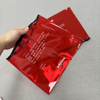 Sac à fermeture éclair en PVC rouge de luxe, sac à fermeture éclair coloré, personnalisé avec logo, emballage transparent pour bikini, sacs à fermeture éclair