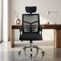 Chaise de bureau ergonomique en maille respirante à dossier haut OEM ODM avec dossier croisé