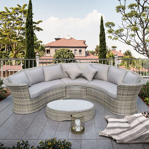 Vườn ngoài trời <span class=keywords><strong>wicker</strong></span> bảo hành kích thước lớn chỗ ngồi Modular sofa cắt với Vòng sofa góc với bảng - Product Image 6