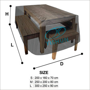 Всесезонный чехол из водонепроницаемой ткани Оксфорд на заказ для садового стола и плетеной мебели (комплект) - Product Image 5