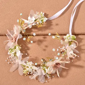 New Super Fairy Meissen smart flowers hairband garland original wedding bride headdress wedding hair accessories