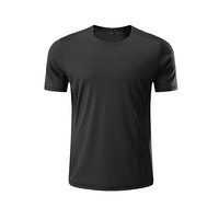 T-shirt de sport personnalisé à séchage rapide 100% polyester, anti-humidité, pour la gym et la course à pied, vente en gros, logo personnalisé, OEM