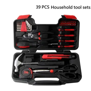 Caja de herramientas de mano con destornillador, alicates de llave, cuchillo de tijera, etc.