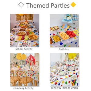 HLC Personnalisé Vaisselle de fête en papier de 7 pouces sur le thème des anniversaires, de qualité alimentaire, avec assiettes et serviettes pour la décoration d'anniversaire des enfants - Product Image 5