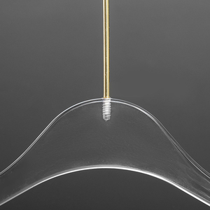 Alta qualità chiara plastica acrilica di <span class=keywords><strong>lusso</strong></span> appendiabiti personalizzati per l'installazione di cappotti a livello singolo con Logo uso bagno guardaroba - Product Image 5