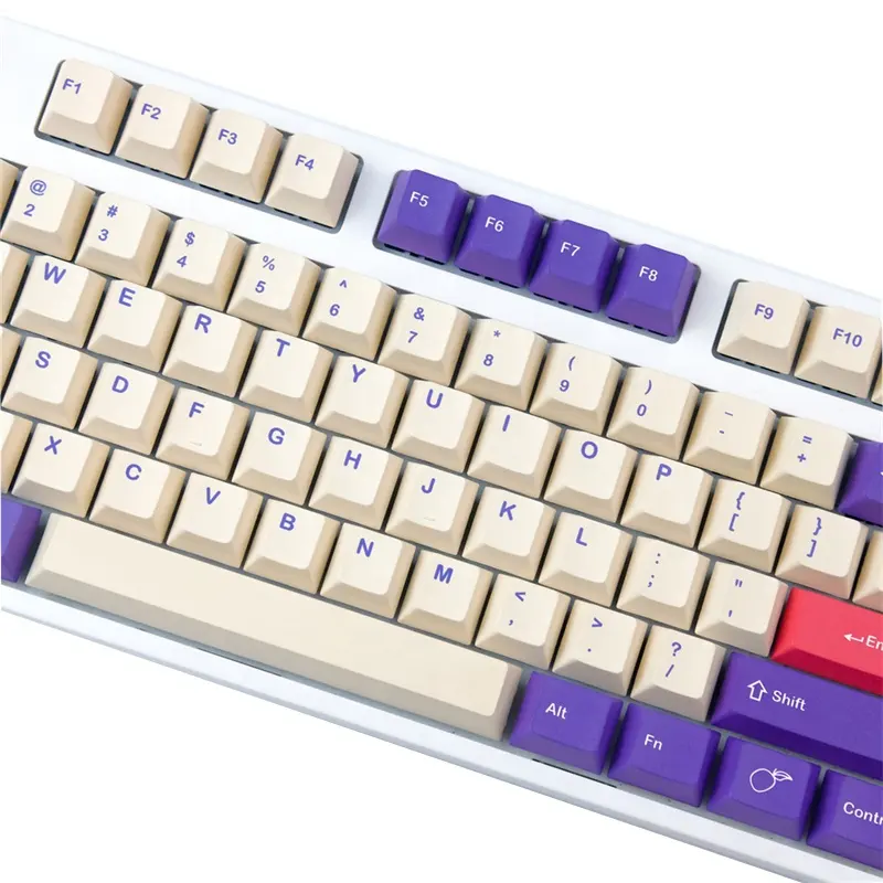 1 Bộ Bàn Phím Plum Theme PBT Dye Thăng Hoa Cherry Hồ Sơ GMK Keycaps Với 1.75u 2u Shift 1.5U Ctrl Alt