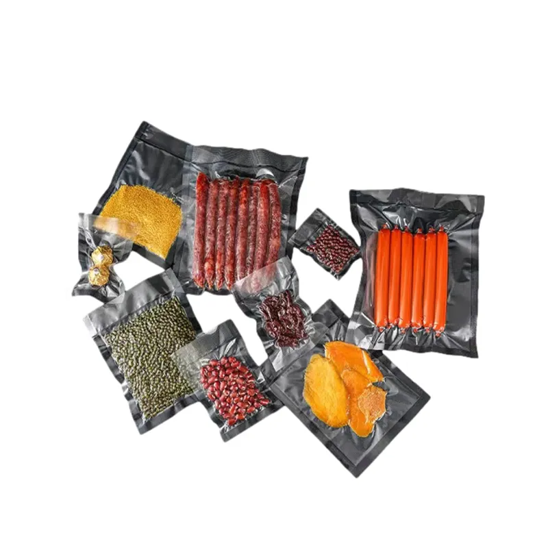 खाद्य सेवर वैक्यूम सीलर बैग खाद्य संरक्षण भोजन को संरक्षित करने के लिए ताजा पारदर्शी प्लास्टिक वैक्यूम बैग