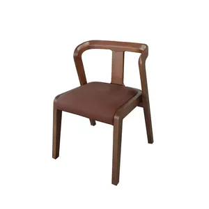 OEM ODM Modern Wooden Coffee Shop Furniture Dining Chairs Canteen Restaurant Commercial Solid Wood Hotel Chair